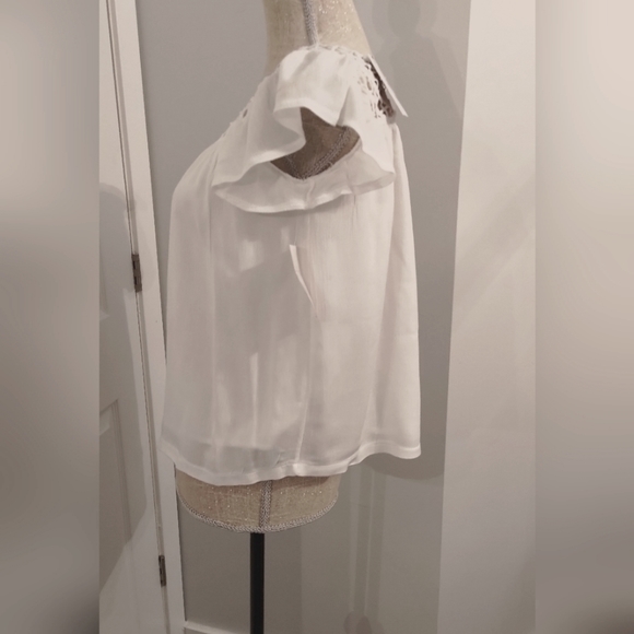 Jessica Simpson Girls White lined embroidered top - Picture 3 of 3